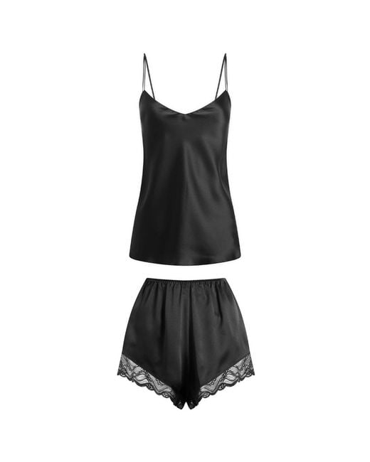Calvin Klein Black Satin Cami Set