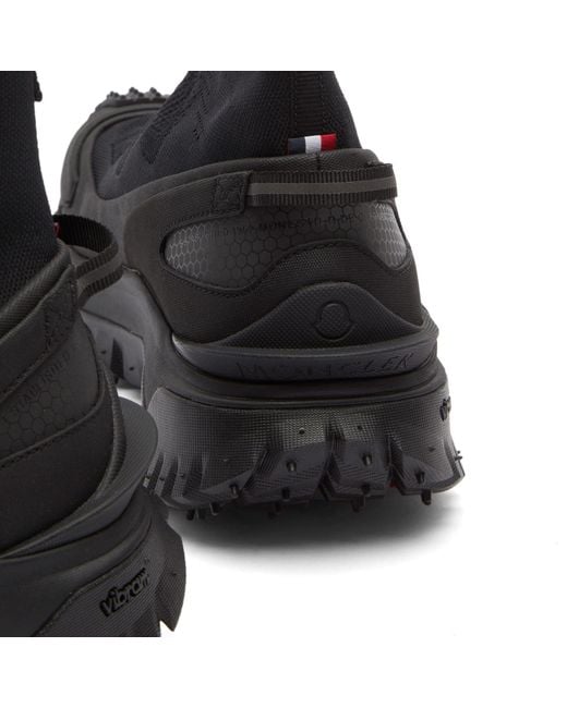 Moncler Black Trailgrip Knit High Top Sneakers for men