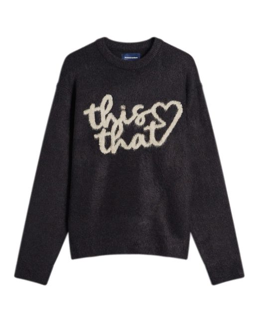 Thisisneverthat Blue Heart Logo Knit Jumper for men