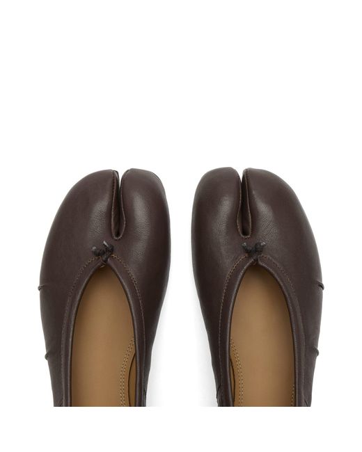 Maison Margiela Brown Tabi Ballerinas