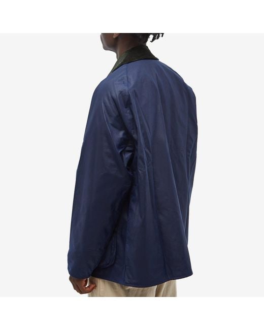 Barbour X Maison Kitsuné Beaufort Wax Jacket in Blue for Men | Lyst