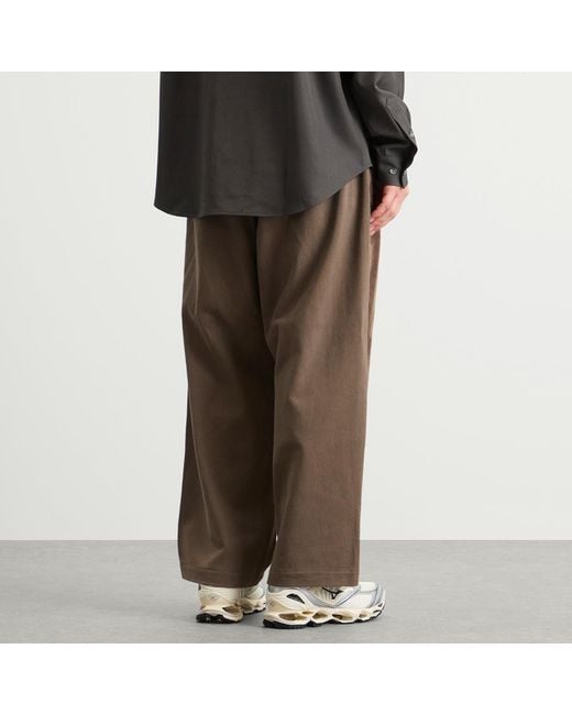Merely Made Brown Wide Leg Cord Trousers for men