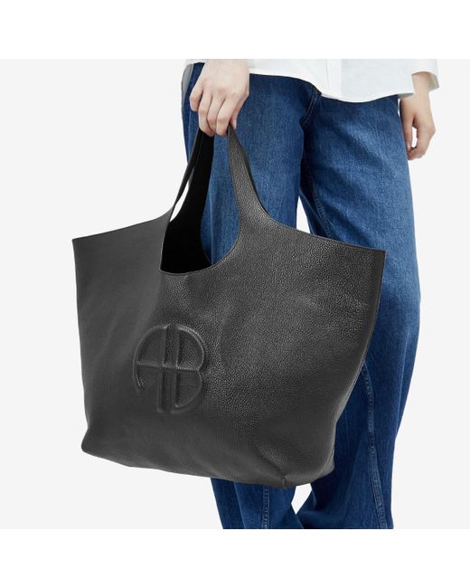 トートバッグ Lili Shopper Bag - ANINE BING - Leather - Black anine-bing-sac-lili-tote-noir-