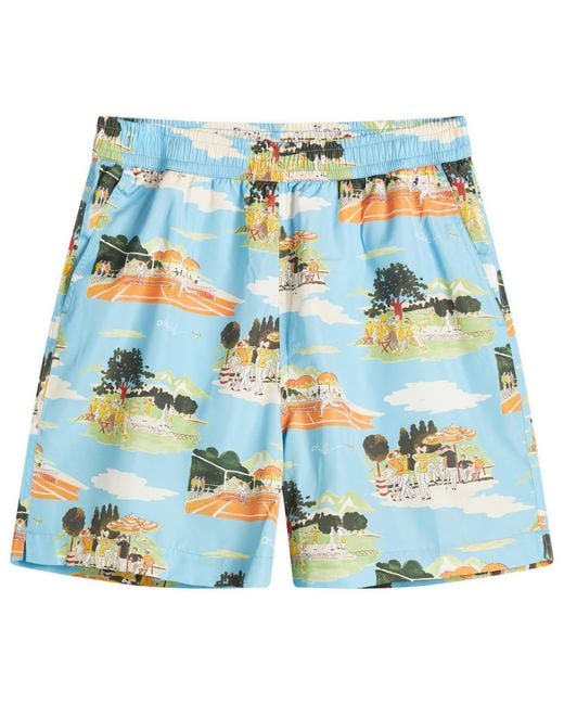 Drole de Monsieur Blue Beach Shorts for men