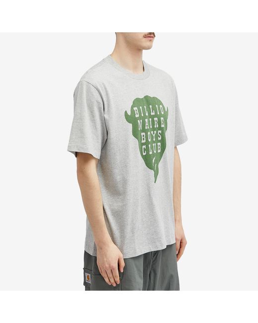 BBCICECREAM Gray Buffalo T-Shirt for men