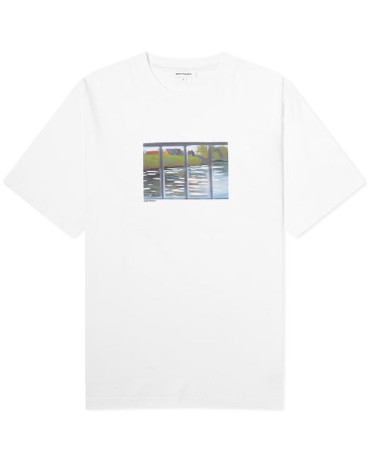 Norse Projects White Johannes Canal Print T-Shirt for men