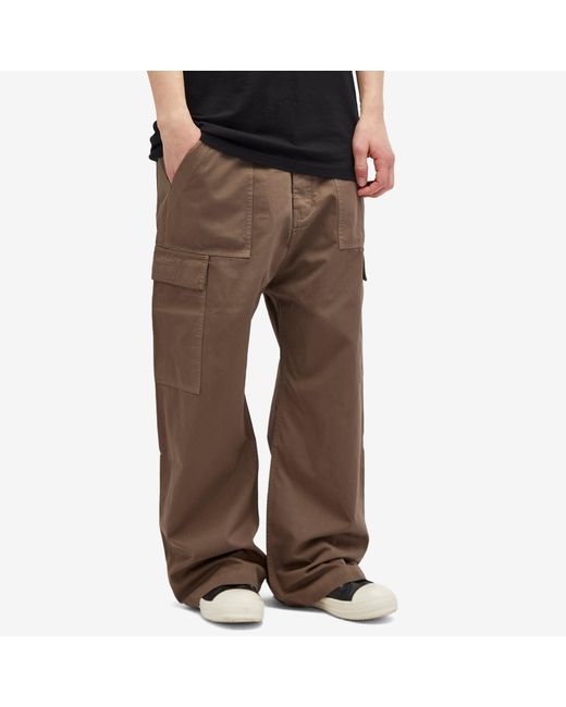 Rick Owens Brown Cotton Twill Carpenter Pants for men