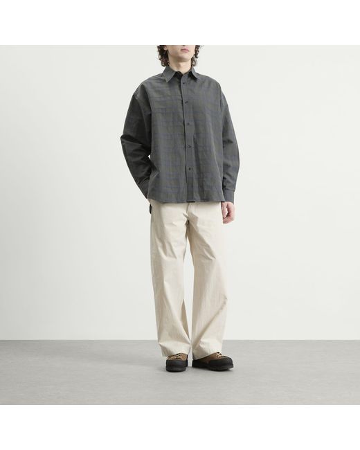 SAGE NATION Gray Chisholm Check Shirt for men