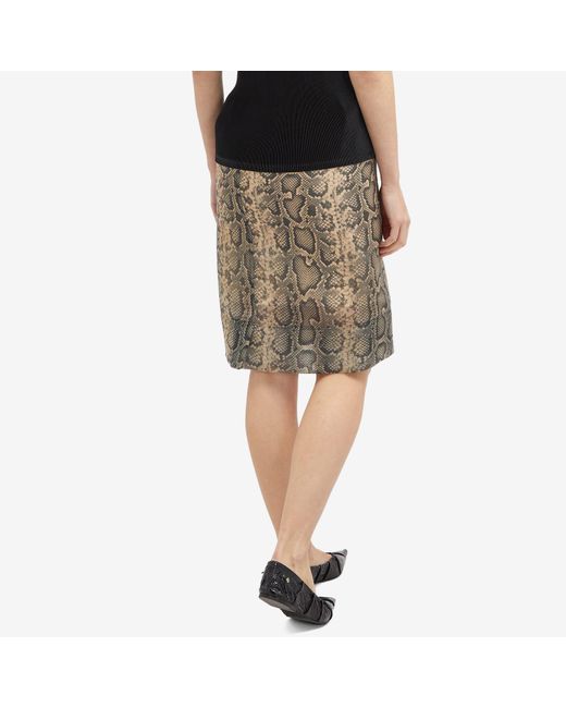 Sportmax Natural Desio Snakeskin Mini Skirt