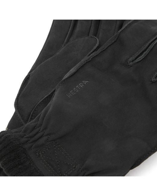 Hestra Black Joar Nubuck Gloves for men