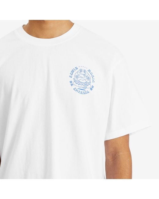 Edwin White Music Channel T-Shirt for men