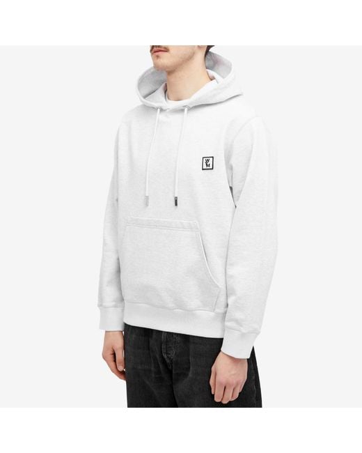 Wooyoungmi White Back Logo Hoodie for men