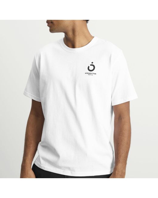 Nomarythm Textile White Icon Logo T-Shirt for men