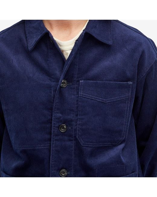 FRIZMWORKS Blue Corduroy French Work Jacket for men