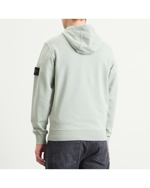 Stone Island Gray Garment Dyed Hoodie for men