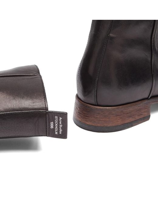 Acne Brown Bebe Leather Boot for men