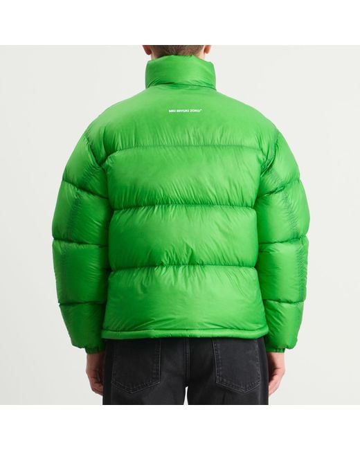MKI Miyuki-Zoku Green Translucent Funnel Neck Bubble Jacket Presented By End for men