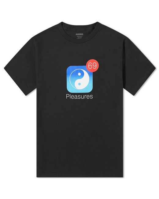 Pleasures Black Notify T-Shirt for men