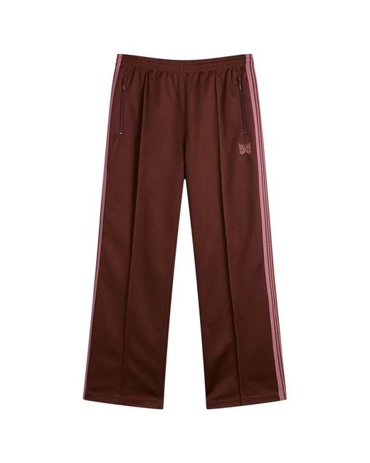 Needles Brown Poly Smooth Track Pants for men