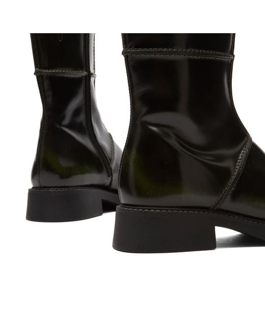 Miista Black Dahlia Khaki Ankle Boots