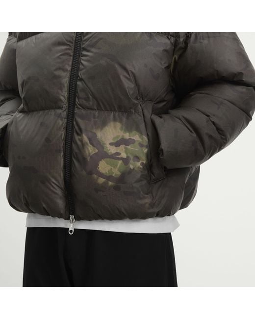 Cole Buxton Gray Stealth Hooded Down Jacket for men