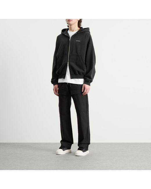 Cole Buxton Black Mini Logo Zipped Hoodie for men