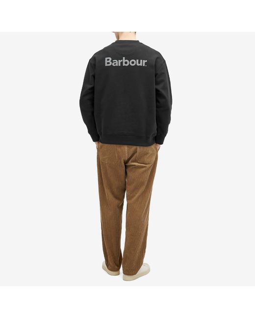 Barbour Black Os Nicholas Crew Sweatshirt for men