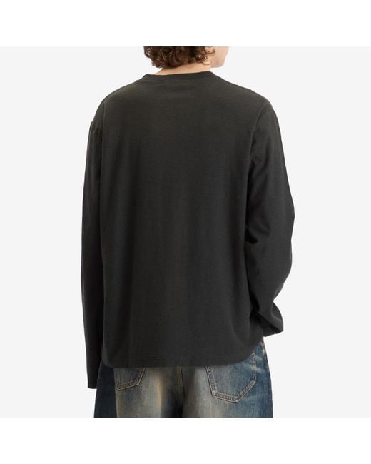 Acne Studios Edden 1996 Logo Long Sleeve T-Shirt in Black