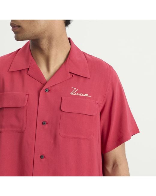 Visvim Red Judd Short Sleeve Shirt for men