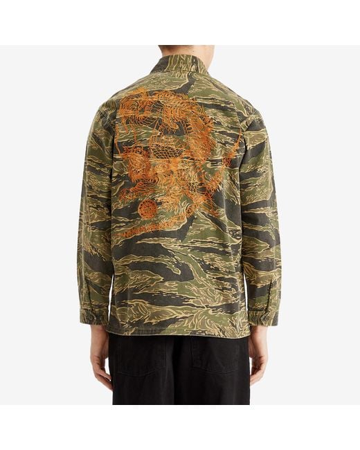 Maharishi Green Tiger Camo Advisor's Shirt for men