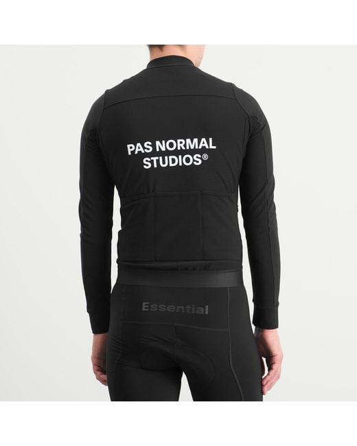Pas Normal Studios Black Essential Long Sleeve Jersey for men