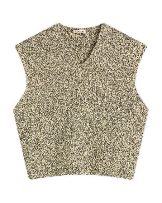 Auralee Natural Cotton Cashmere Cord Knit Vest for men