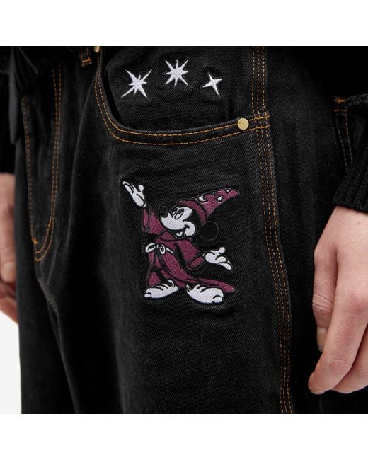 Butter Goods X Disney Fantasia Baggy Denim Jeans Washed in Black