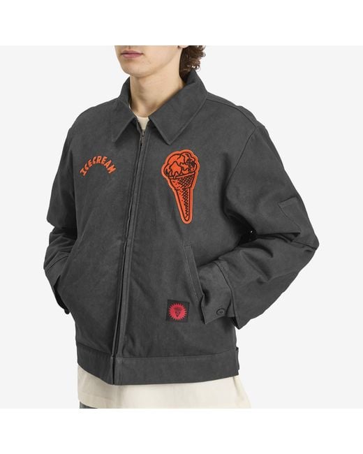 ICECREAM Gray Cone Patch Work Jacket for men