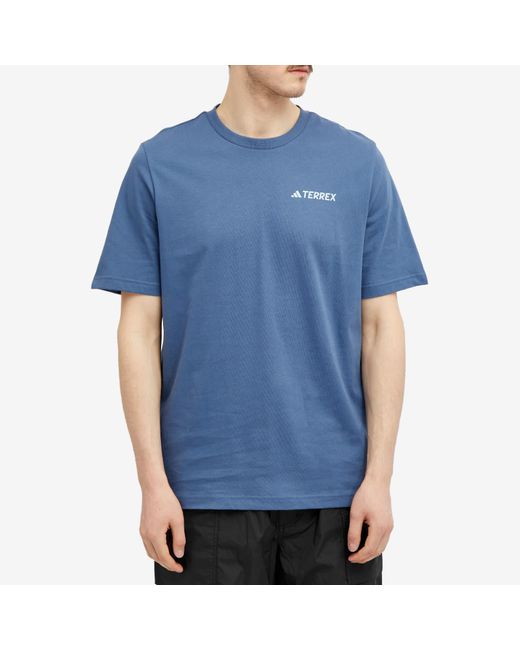 Adidas Blue Tx Mtn 2.0 T-Shirt for men