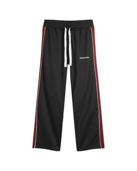 Cole Buxton Black Contrast Tape Track Pant for men