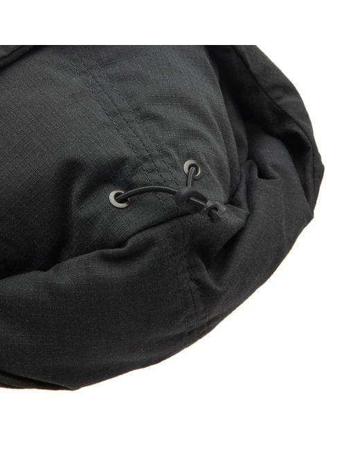 NANGA Black Hinoc Ripstop Down Ear Flap Cap for men
