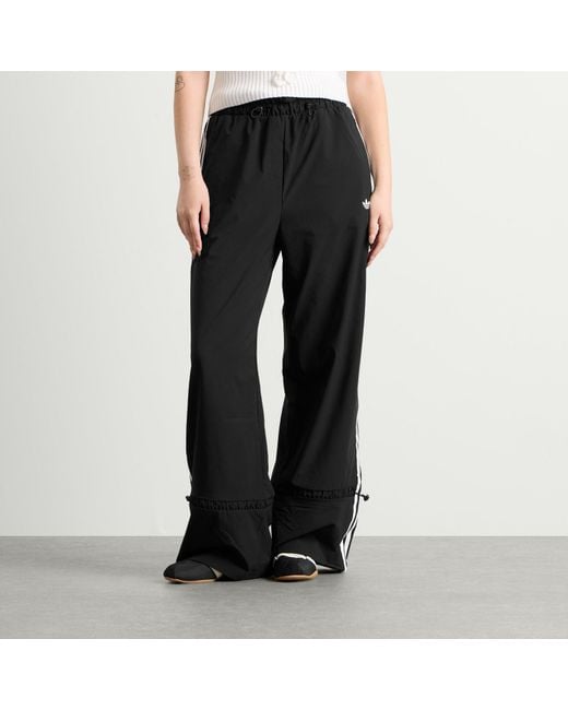 Adidas Black Pleated Nylon Track Pant