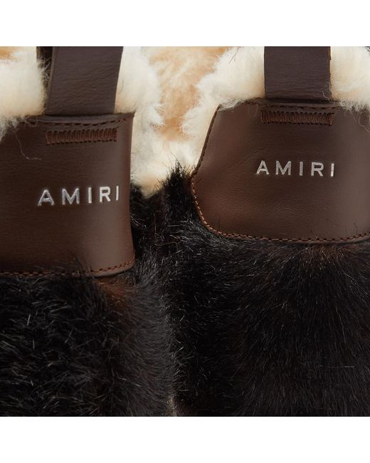 Amiri Black Faux Fur Malibu Boot for men