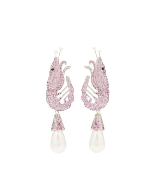Shrimps Pink Shrimp Earrings