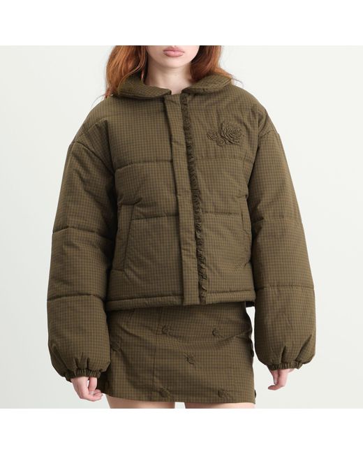 My Mum Made It Green Rosette Puffer Jacket