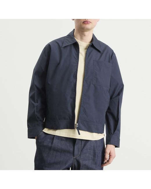 Universal Works Blue Recycled Poly Tech Rose Bowl Jacket for men