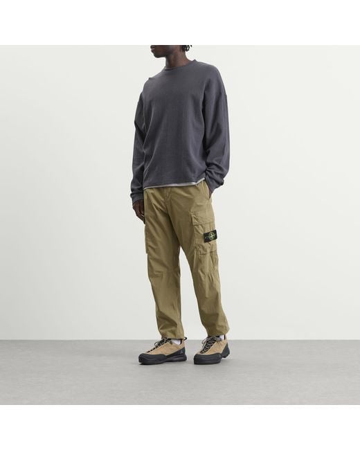 Stone Island Green Paracadute Cargo Trousers for men