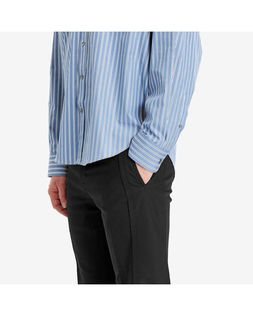 AMI Gray Contrasted Straight Pant for men