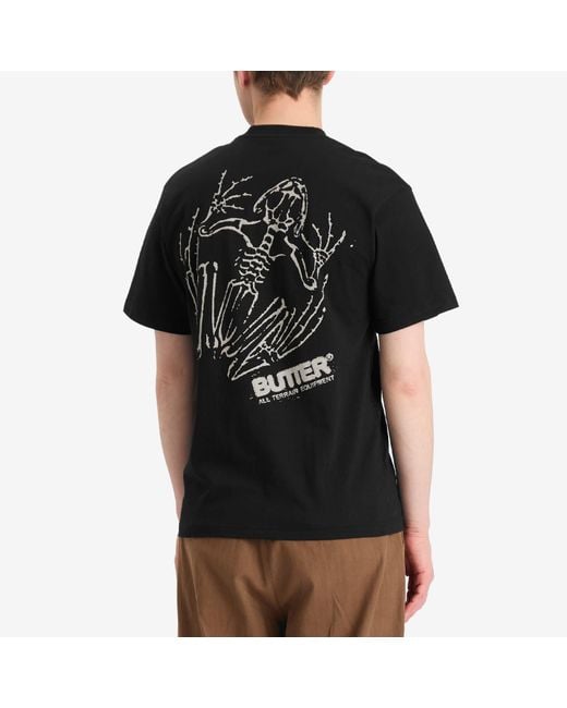 Butter Goods Black Fossil T-Shirt for men