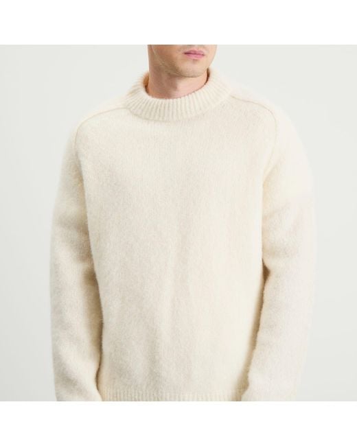 A.P.C. White Tyler Brushed Aplaca Jumper for men