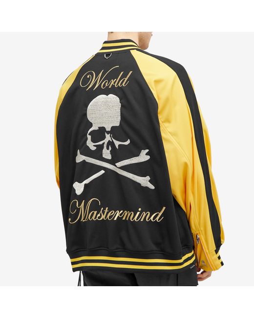 MASTERMIND WORLD Black Shoulder Line Track Jacket for men