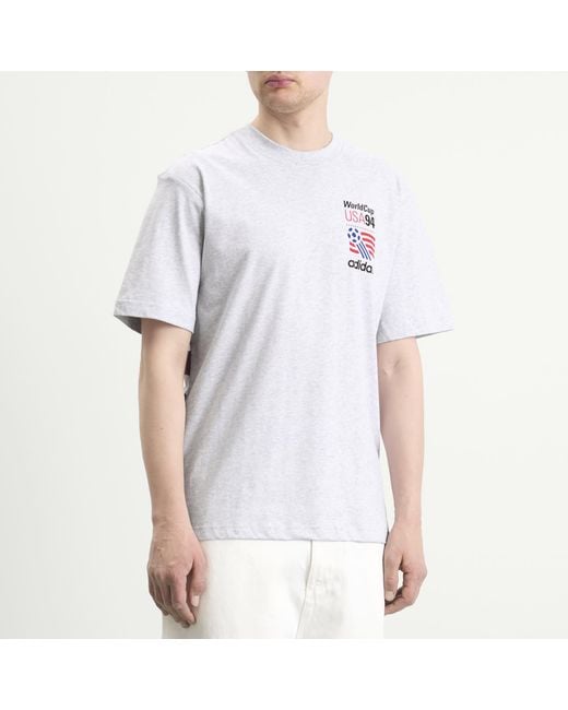 Adidas White Graphic T-Shirt for men