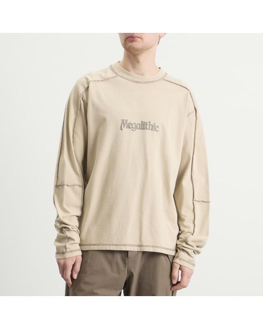 KA_YO_Prototype Natural Heavyweight Longsleeve Graphic T-Shirt for men