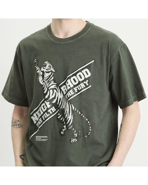 Neighborhood Green Ss-17 Tiger T-Shirt for men